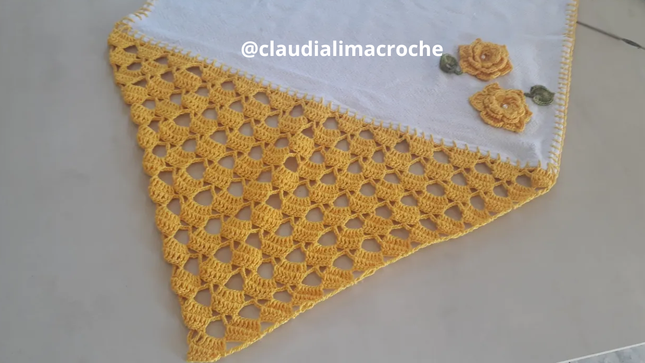 Barrado de Crochê Frente e Verso – Passo a Passo Completo com Gráfico.