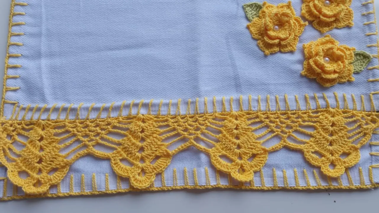 Bico de Crochê em Pano de Prato: Passo a Passo Completo e mais 3 modelos para inspiração.