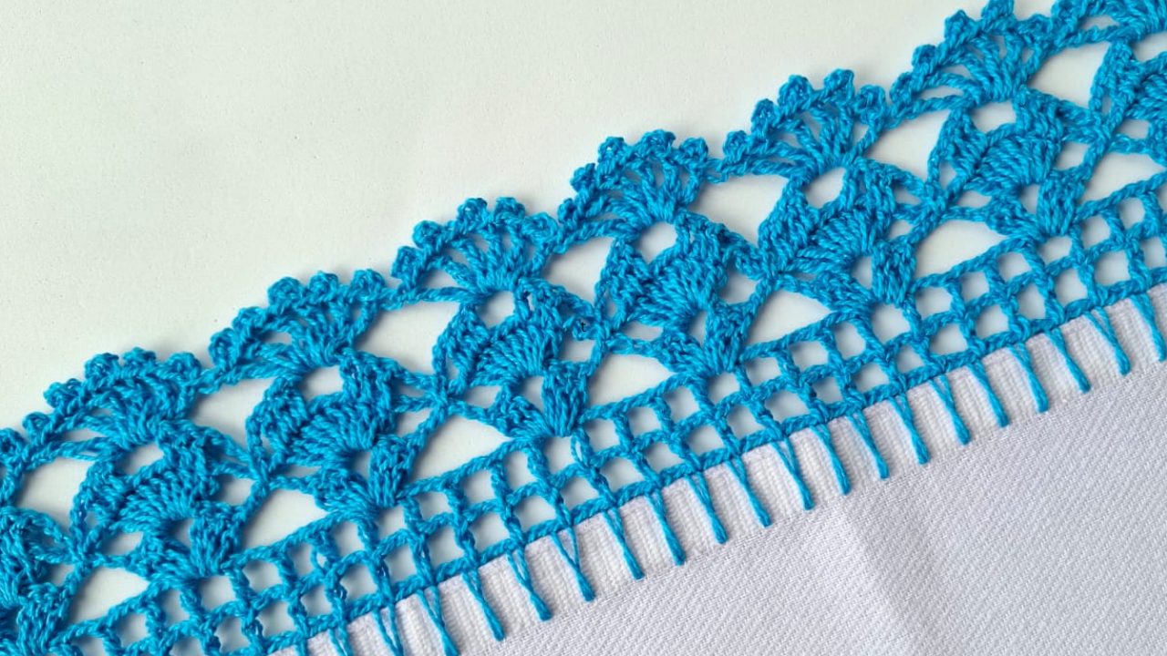 Bico de Crochê Delicado e Econômico: Passo a Passo Completo para Pano de Prato e Toalhas